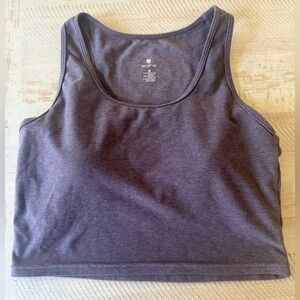 Apana Women's Conscious purple Crop Top With Built In Bra M gym workout